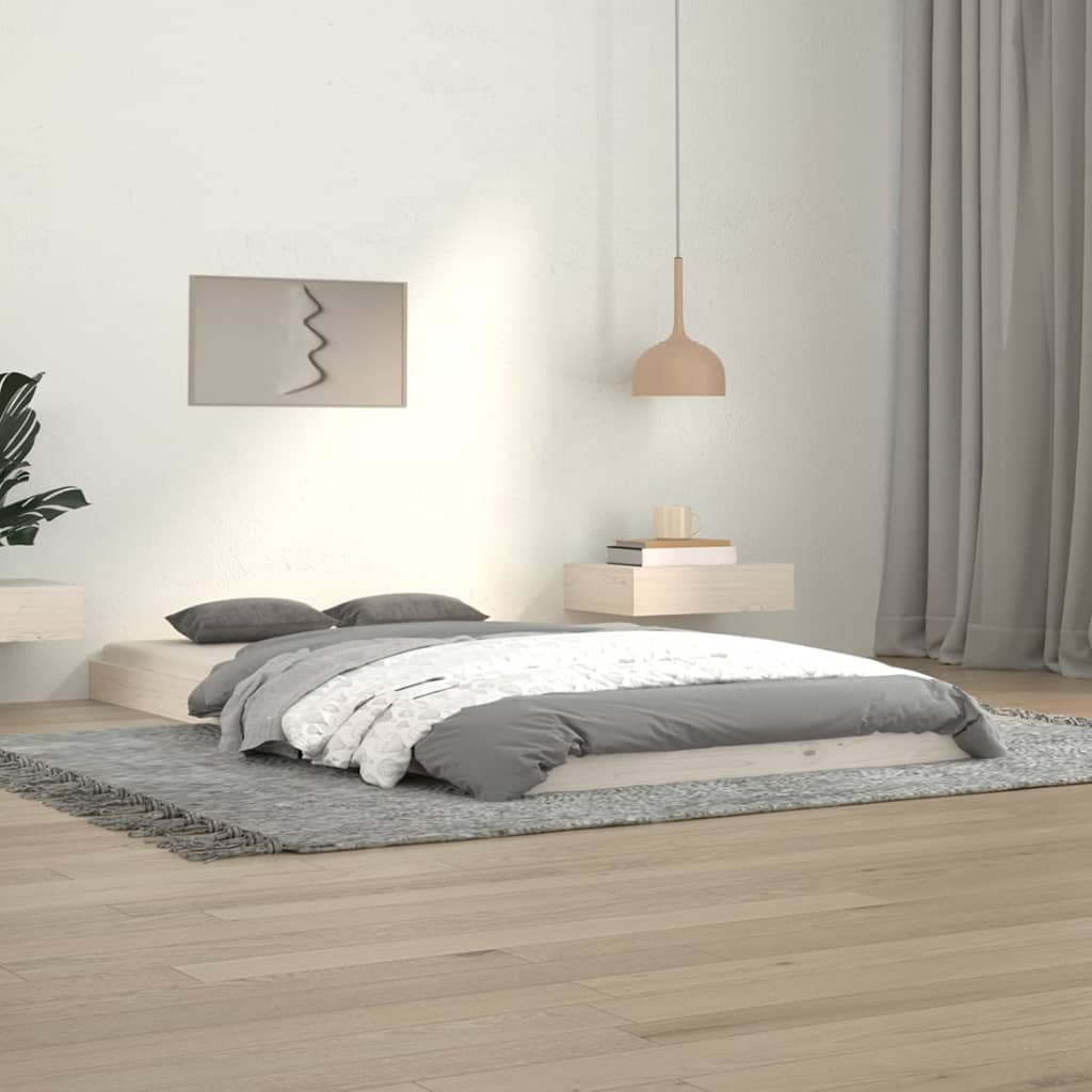 vidaXL Rama łóżka, biała, 100 x 200 cm, lite drewno sosnowe