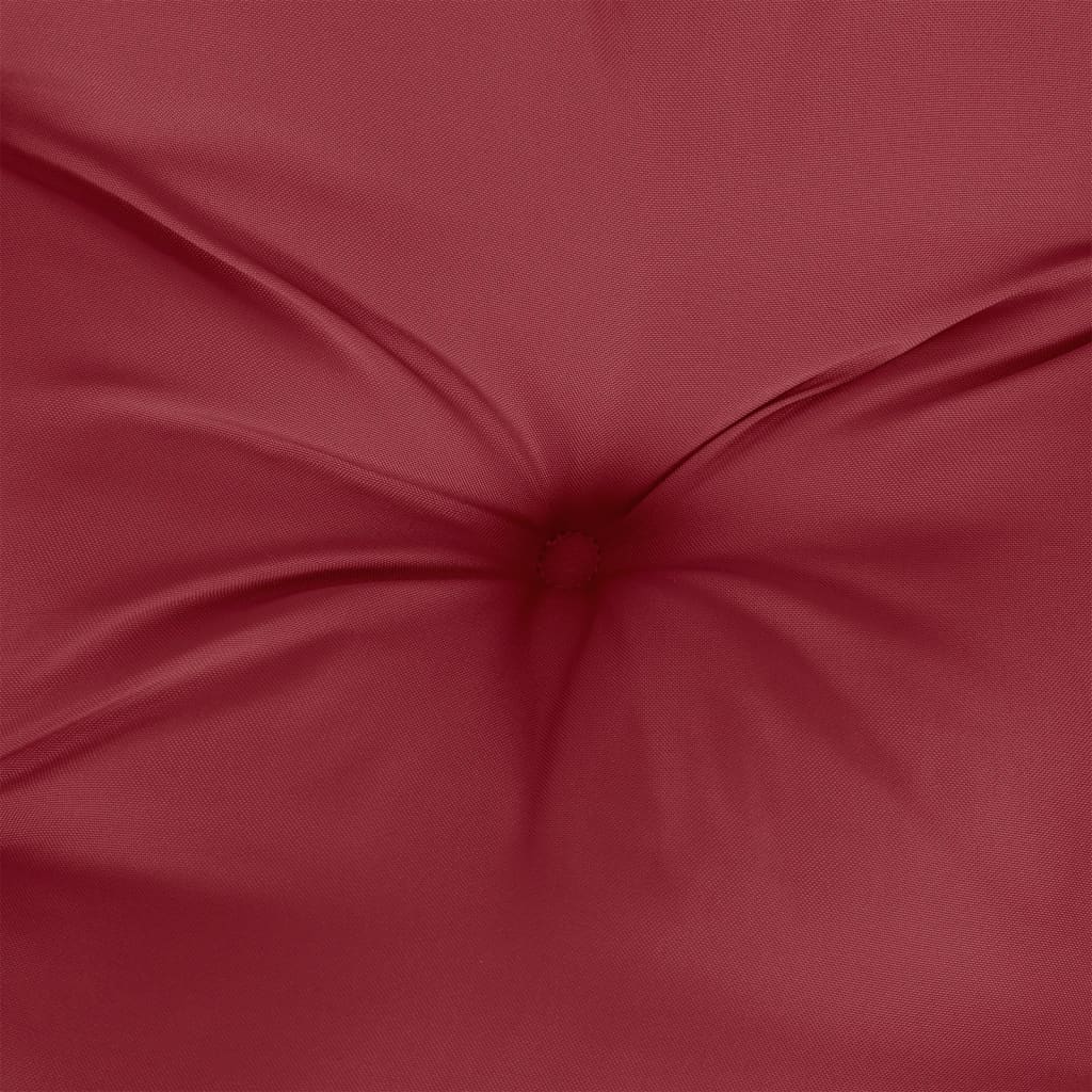 vidaXL Poduszka na paletę, 60x60x12 cm, winna czerwień, tkanina