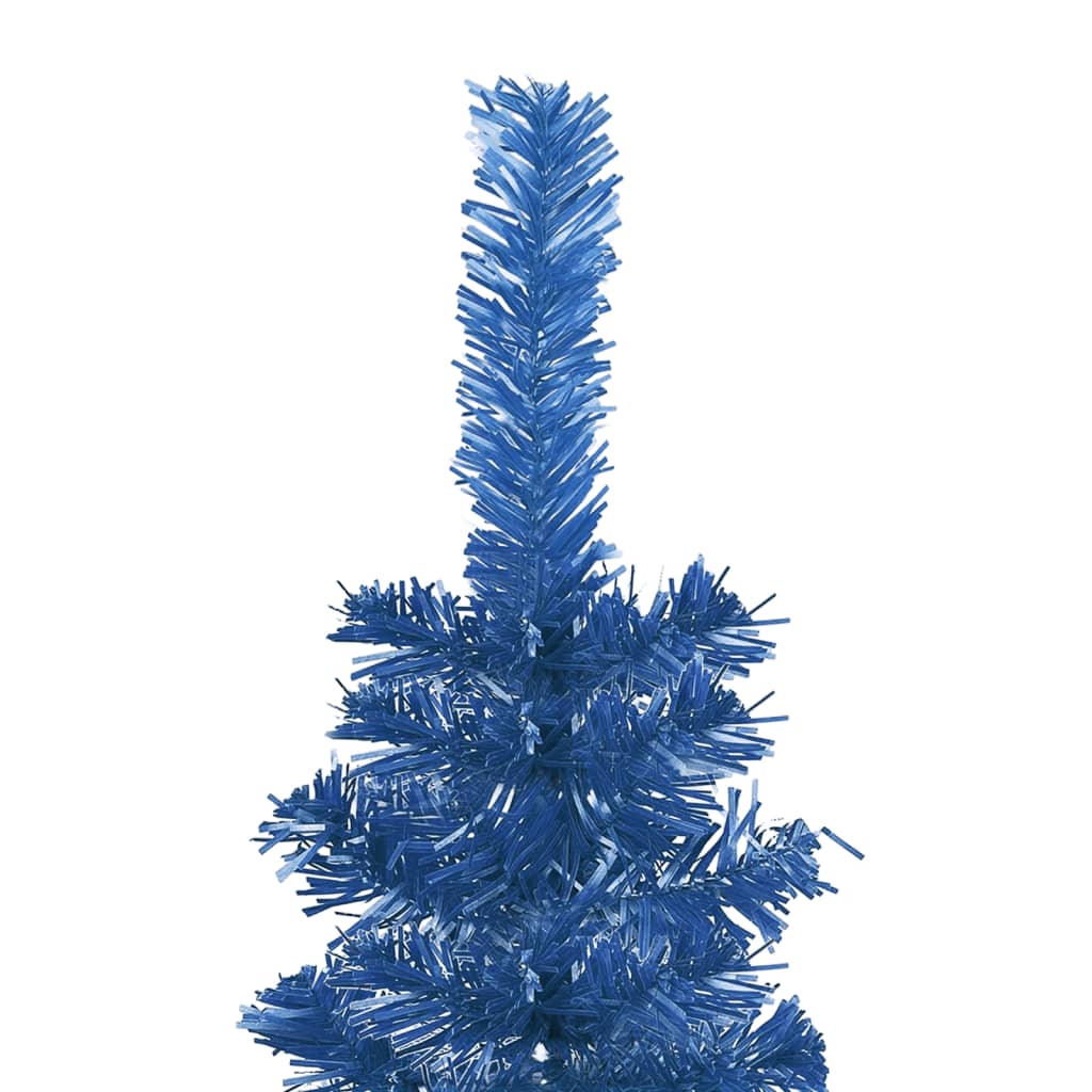 vidaXL Smukła choinka, niebieska, 120 cm