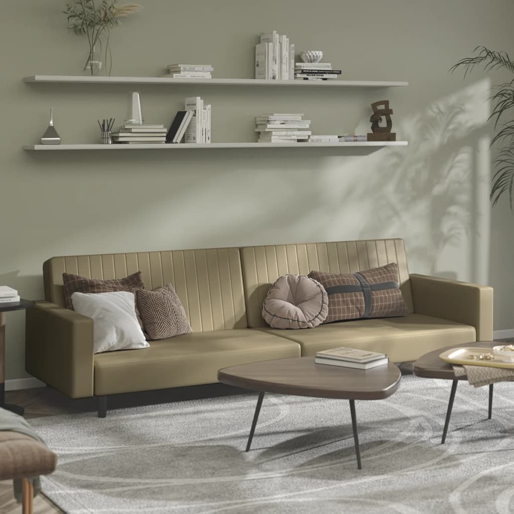 vidaXL 2-osobowa sofa, cappuccino, sztuczna skóra