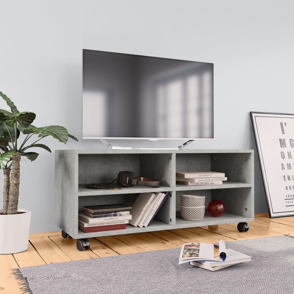 vidaXL Szafka pod TV, kolor betonowy szary, 90x35x35 cm
