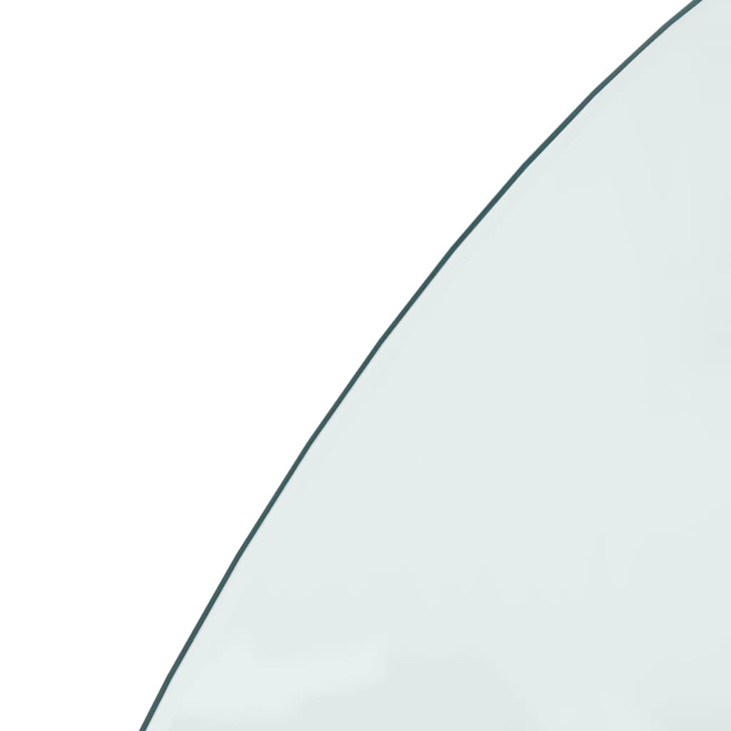 vidaXL Panel kominkowy, szklany, półokrągły, 1200x600 mm