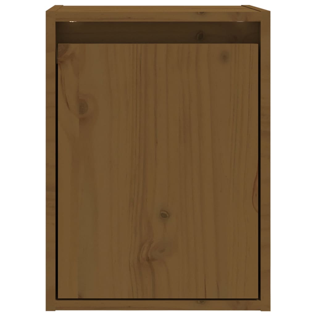 vidaXL Szafka ścienna, miodowy brąz, 30x30x40 cm, lite drewno sosnowe