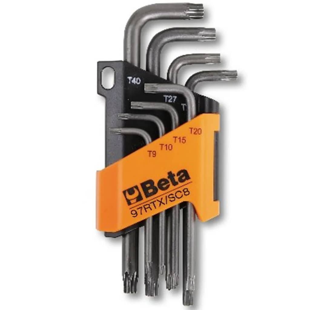 Beta Tools 8-częściowy zestaw kluczy Torx 97RTX/SC8, stal, 000970263