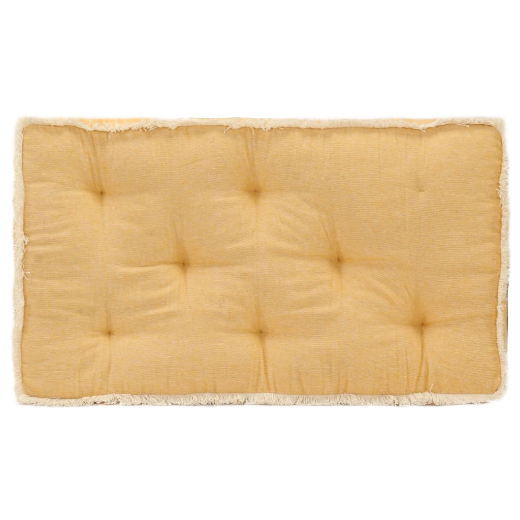 vidaXL Poduszka na sofę z palet, żółta, 73x40x7 cm