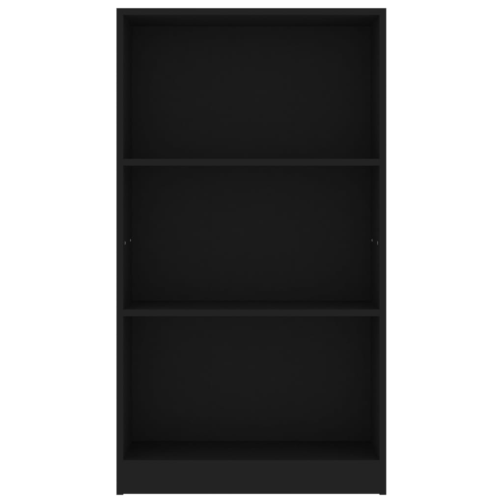 vidaXL 3-poziomowy regał, czarny, 60 x 24 x 109 cm, płyta wiórowa