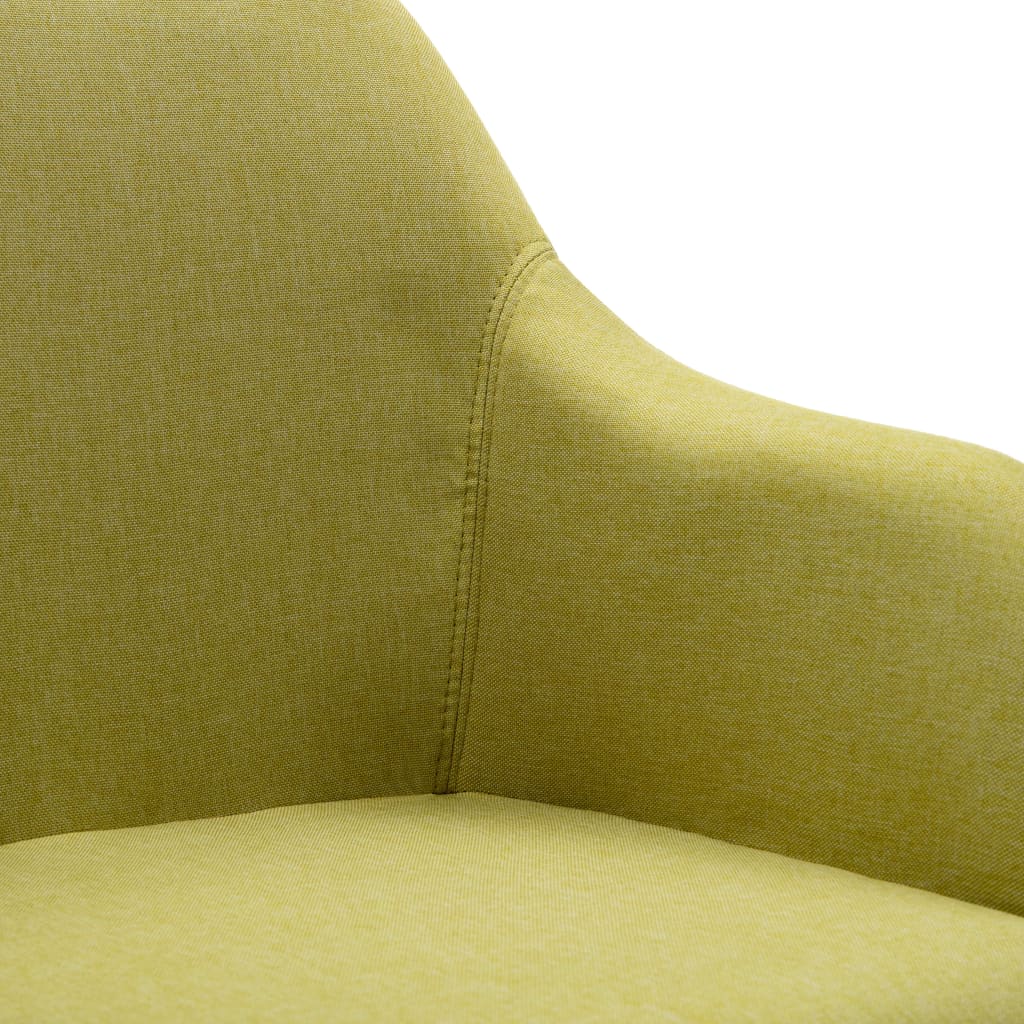 vidaXL Obrotowe krzesło biurowe, zielone, tkanina