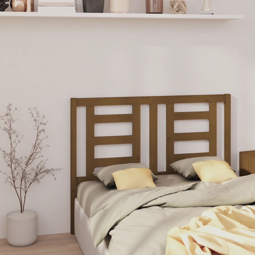 vidaXL Wezgłowie łóżka, miodowy brąz, 146x4x100 cm, drewno sosnowe