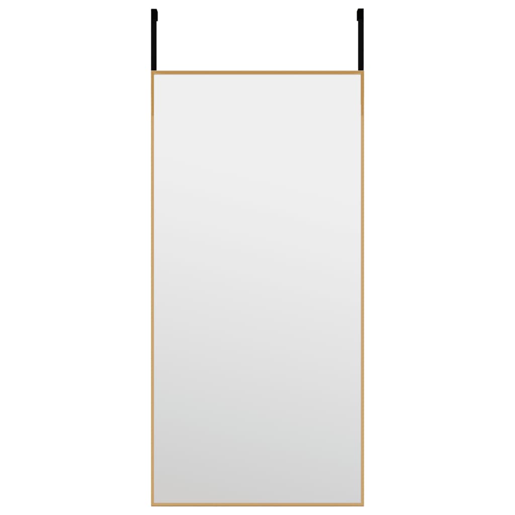 vidaXL Lustro na drzwi, złote, 30x60 cm, szkło i aluminium