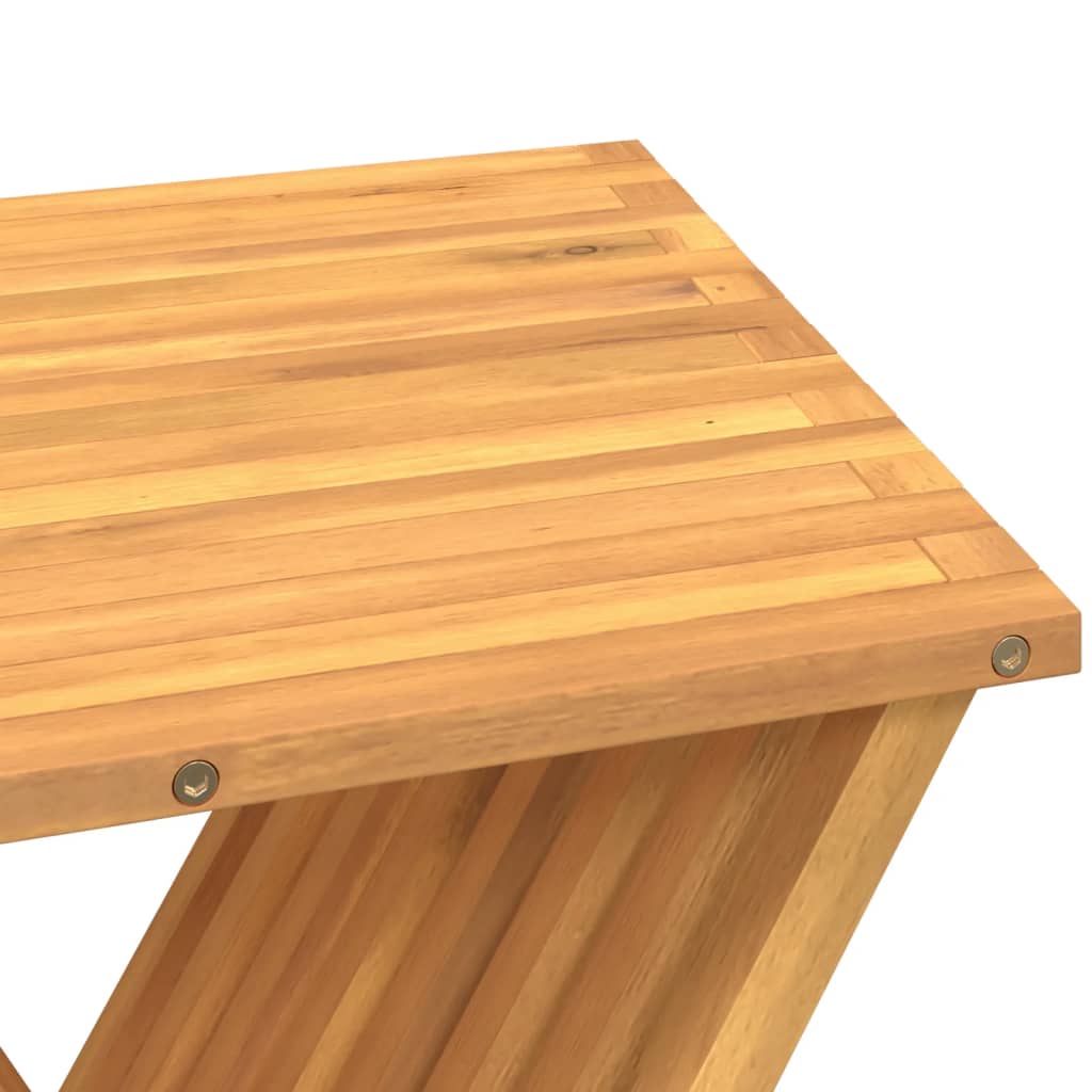 vidaXL Składany stołek, 40x32,5x70 cm, lite drewno tekowe