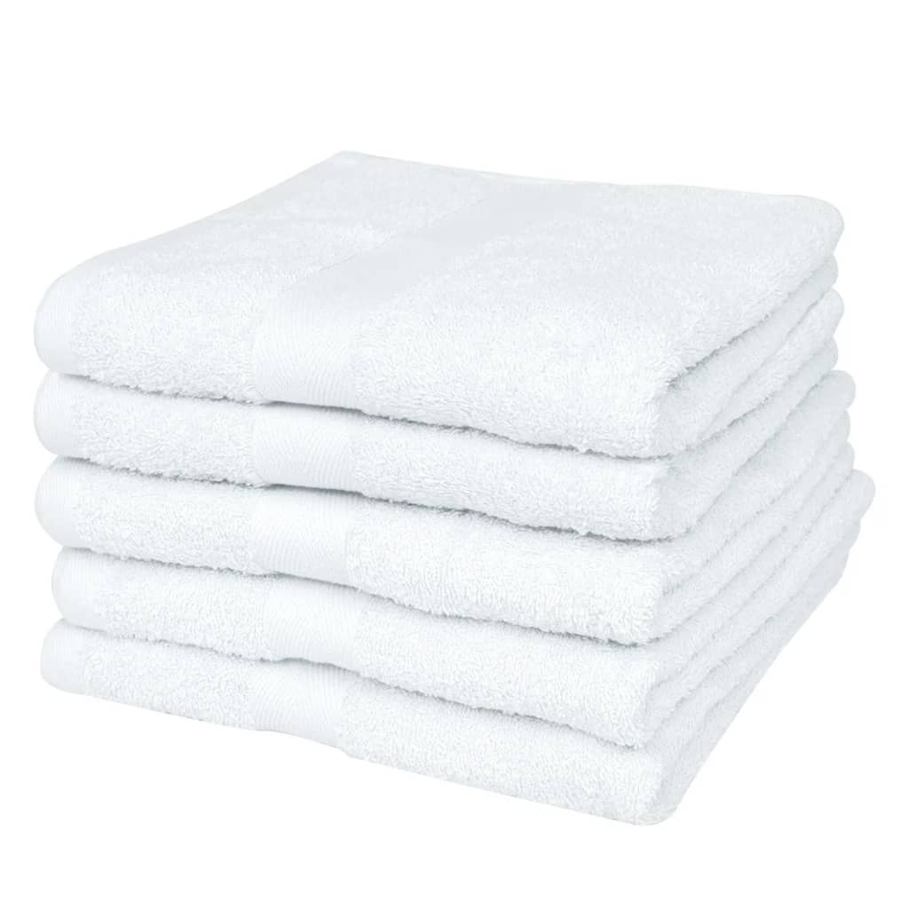 vidaXL Ręczniki do sauny, 25 szt., bawełna, 400 g/m², 80x200 cm, białe