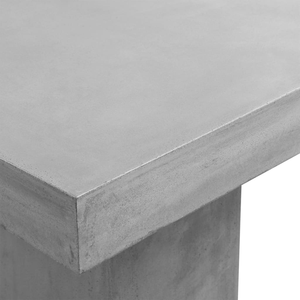 vidaXL Stół ogrodowy, szary, 80x80x75 cm, betonowy