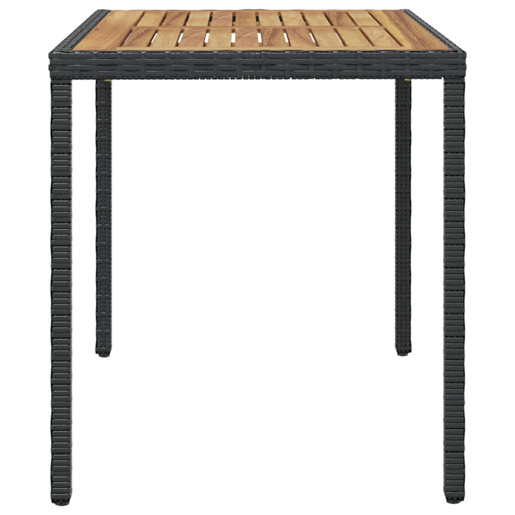 vidaXL Stół ogrodowy, brązowo-czarny, 123x60x74 cm, drewno akacjowe