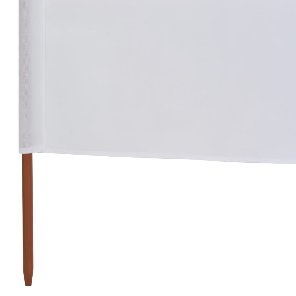 vidaXL Parawan 6-skrzydłowy z tkaniny, 800 x 80 cm, biały