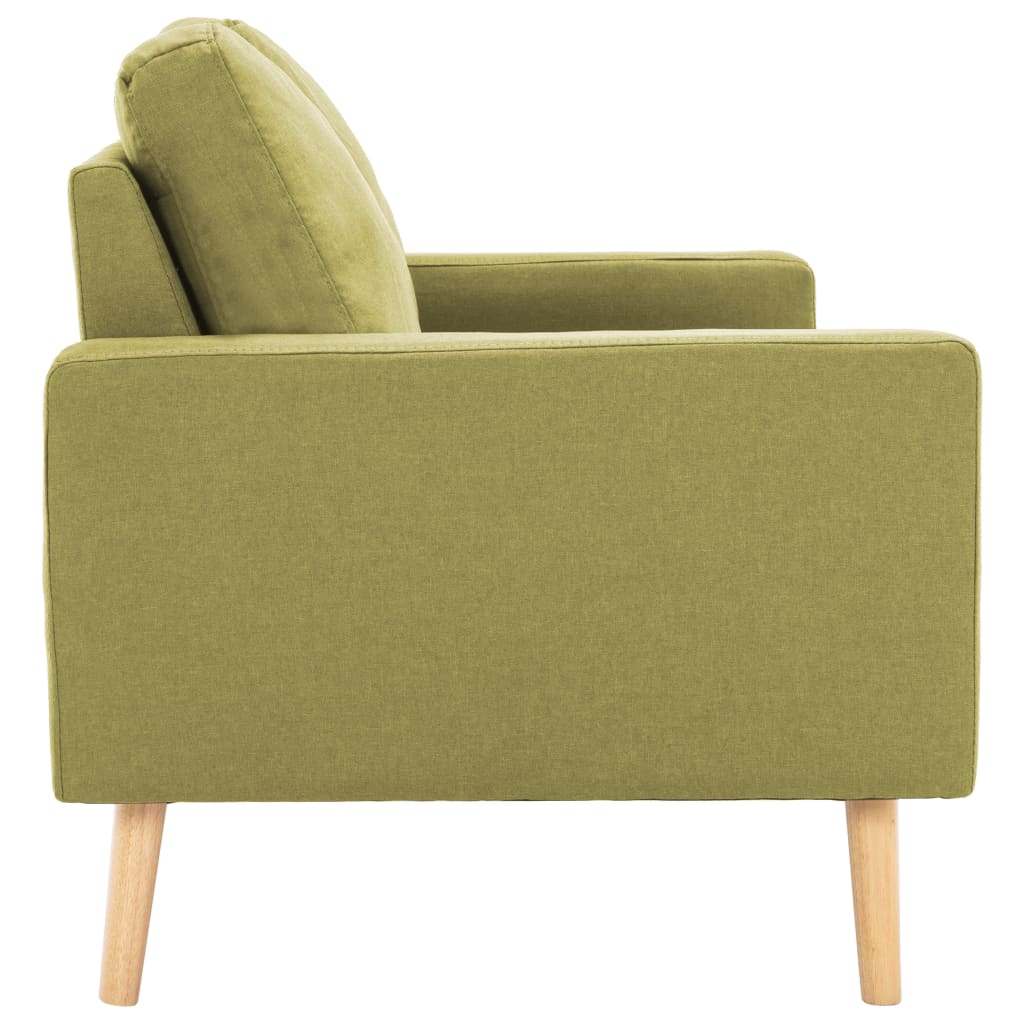 vidaXL 2-osobowa sofa, zielona, tapicerowana tkaniną