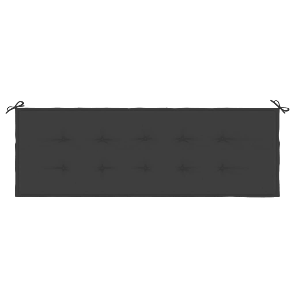 vidaXL Poduszka na ławkę ogrodową, czarna, 150x50x3 cm, tkanina