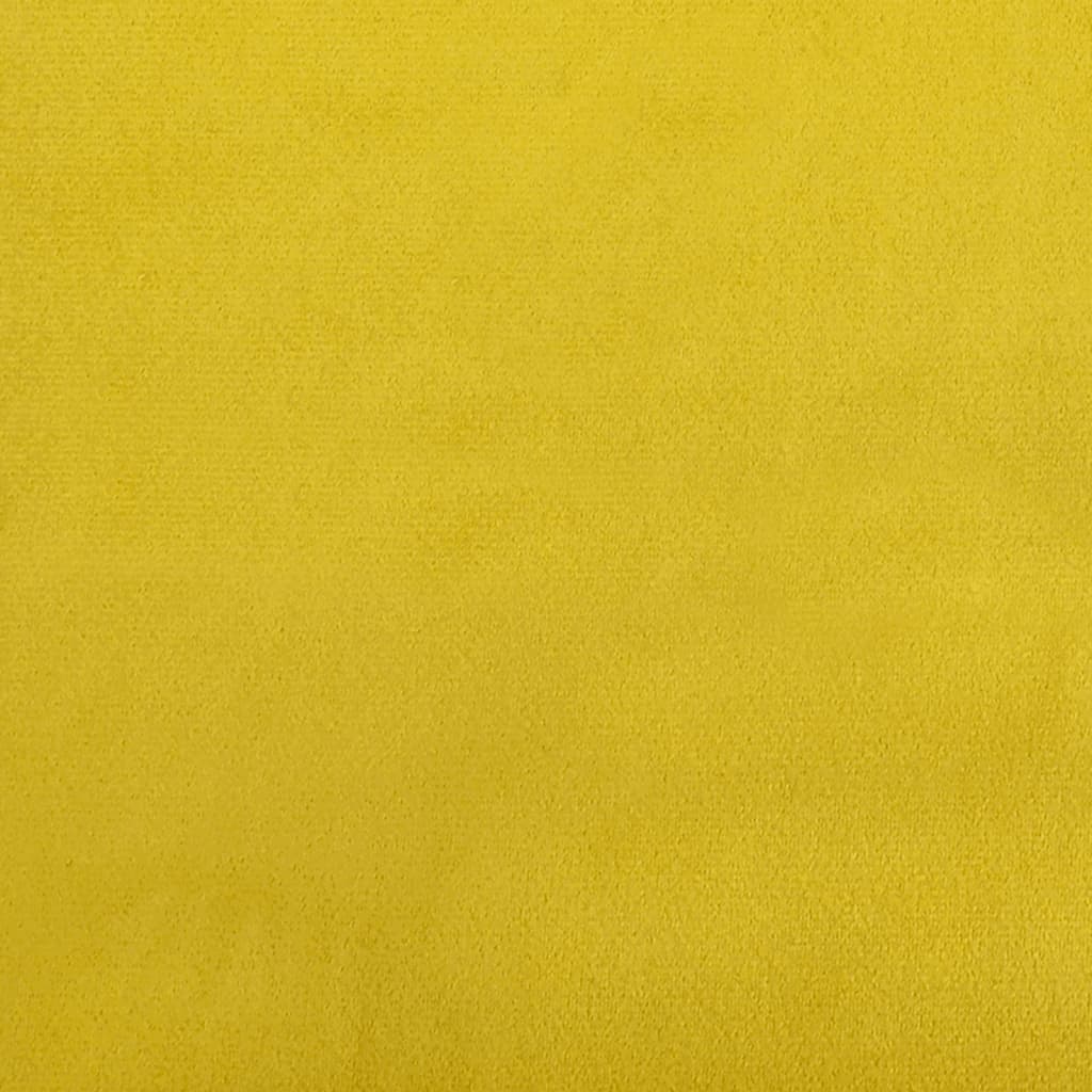 vidaXL Szezlong, żółty, tapicerowany aksamitem