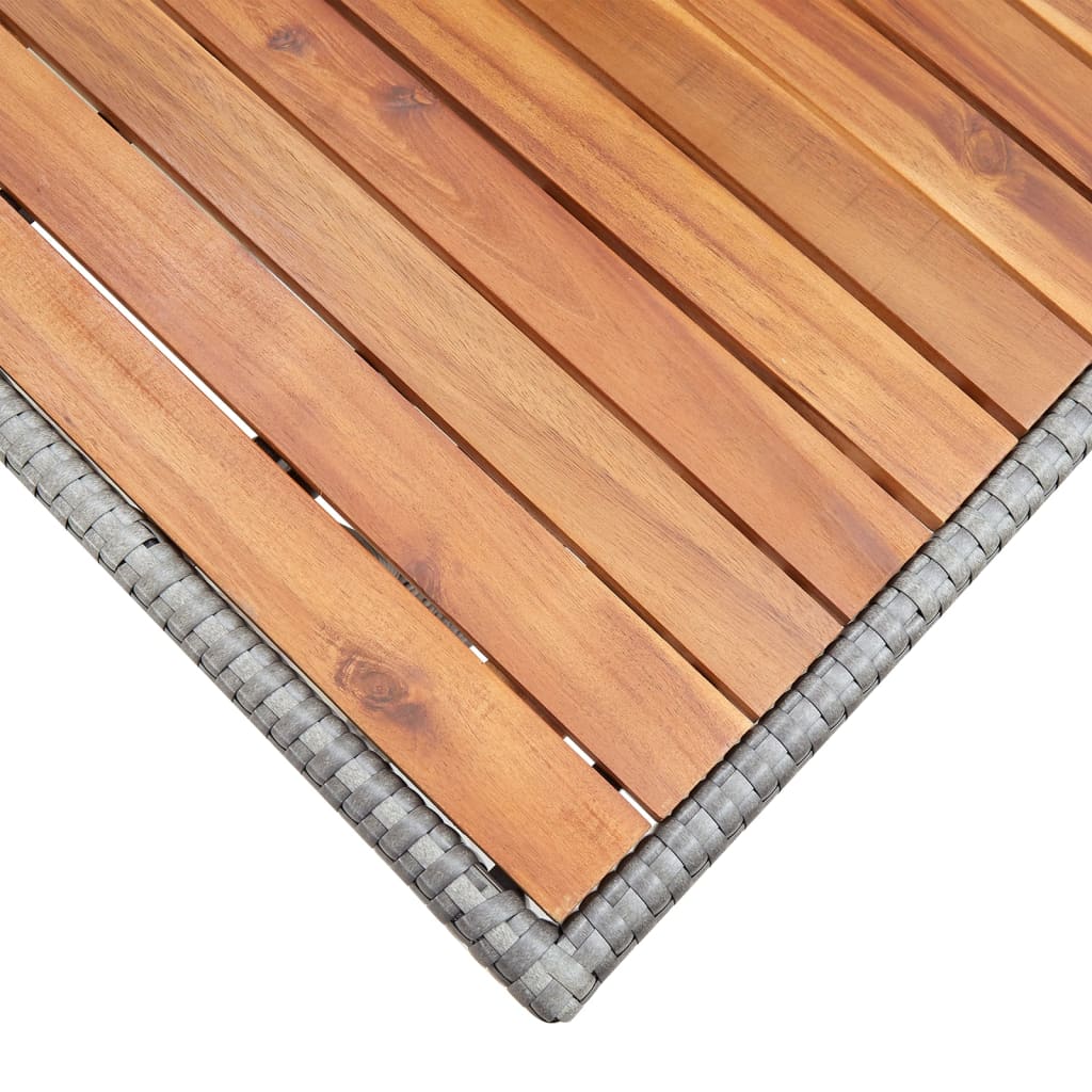 vidaXL Stół ogrodowy, szary, 120x70x66 cm, lite drewno akacjowe