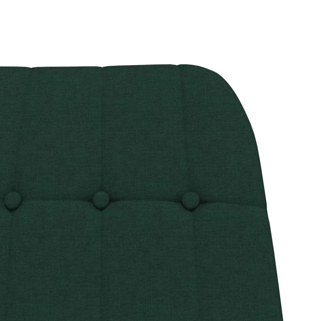 vidaXL Fotel bujany, ciemnozielony, tapicerowany tkaniną