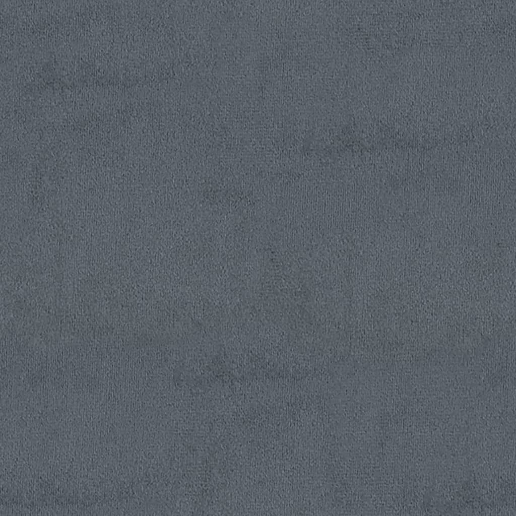 vidaXL Stołek ze schowkiem, ciemnoszary, 45x45x49 cm, aksamit