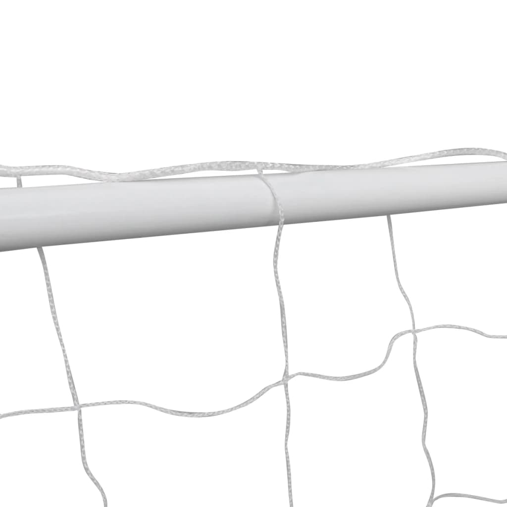 vidaXL Bramki piłkarskie z siatkami, 2 szt. 182x61x122 cm, stal, białe