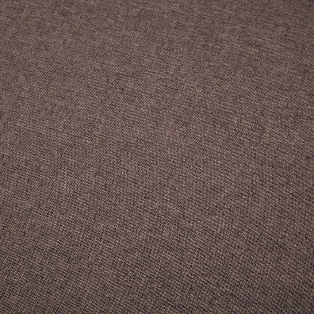 vidaXL Sofa z leżanką, obita tkaniną, 186 x 136 x 79 cm, brązowa