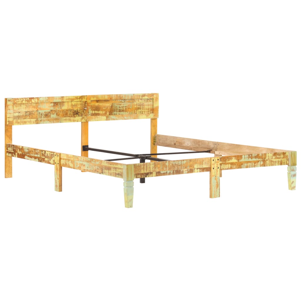 vidaXL Rama łóżka z litego drewna z odzysku, 160 x 200 cm