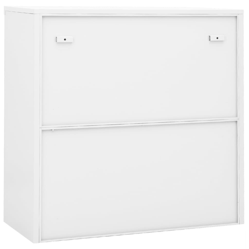 vidaXL Szafka biurowa z przesuwnymi drzwiami, biała, 90x40x90 cm