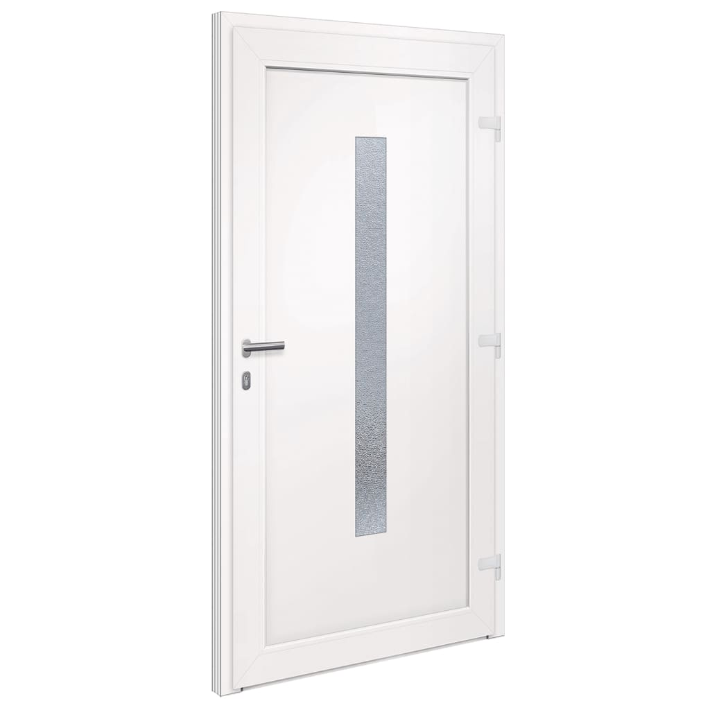 vidaXL Drzwi wejściowe, białe, 108x200 cm, PVC