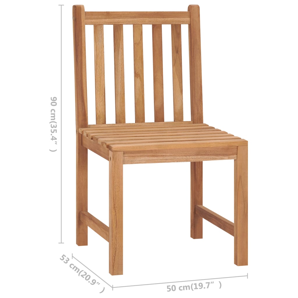 vidaXL Krzesła ogrodowe z poduszkami, 8 szt., lite drewno tekowe