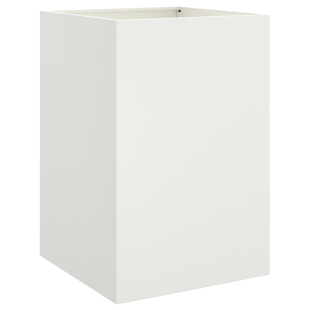 vidaXL Donica, biała, 52x48x75 cm, stal walcowana na zimno
