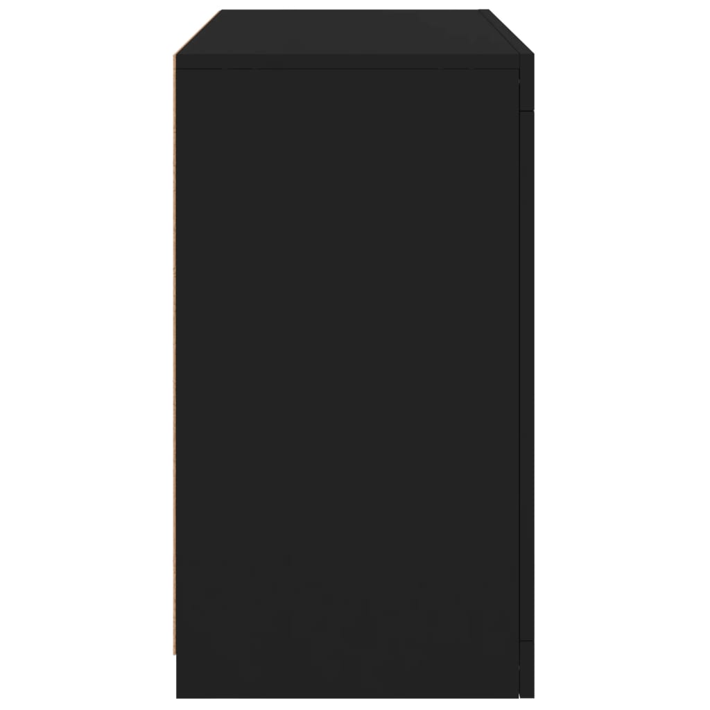 vidaXL Szafka z oświetleniem LED, czarna, 60,5x37x67 cm