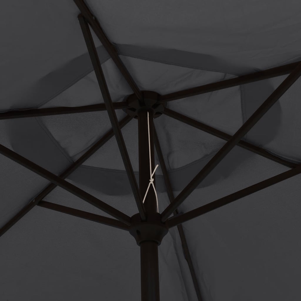 vidaXL Parasol ogrodowy na metalowym słupku, 300 cm, czarny