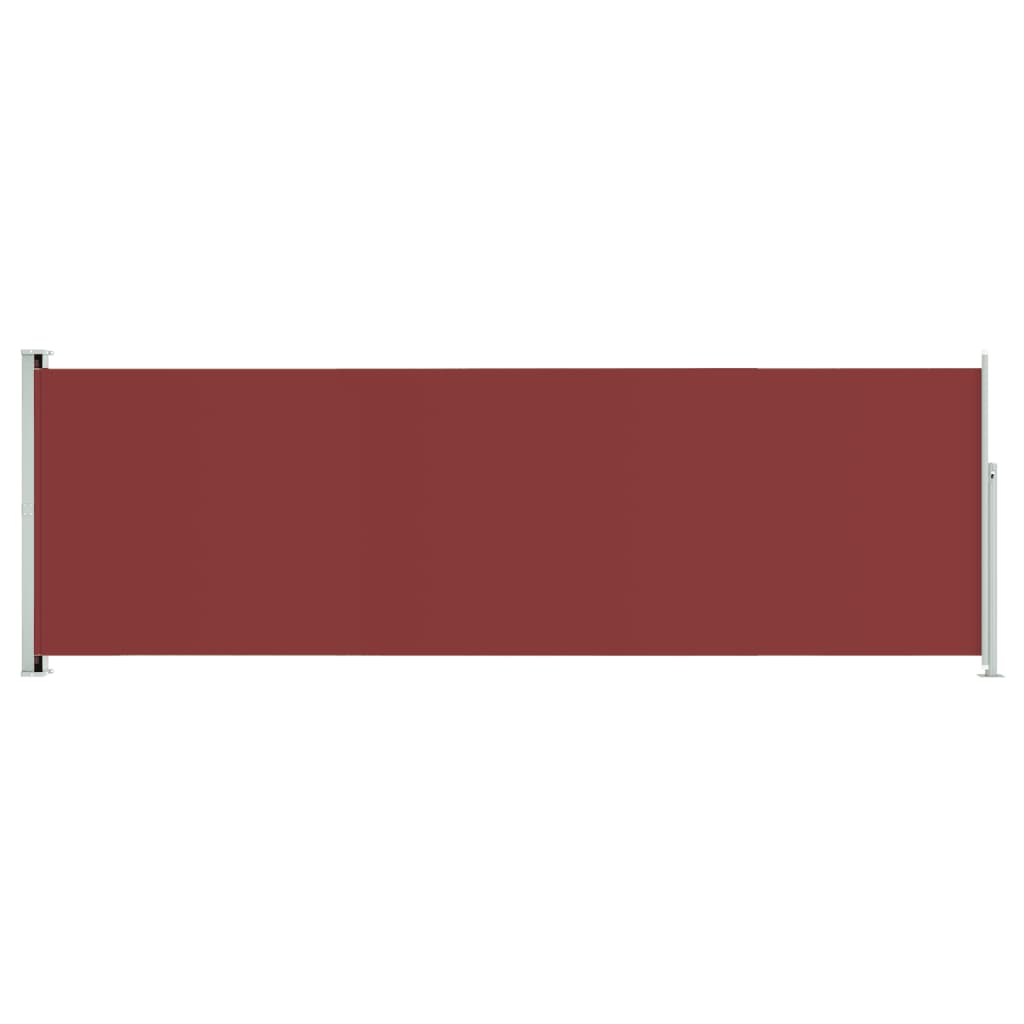 vidaXL Zwijana markiza boczna na taras, 200x600 cm, czerwona