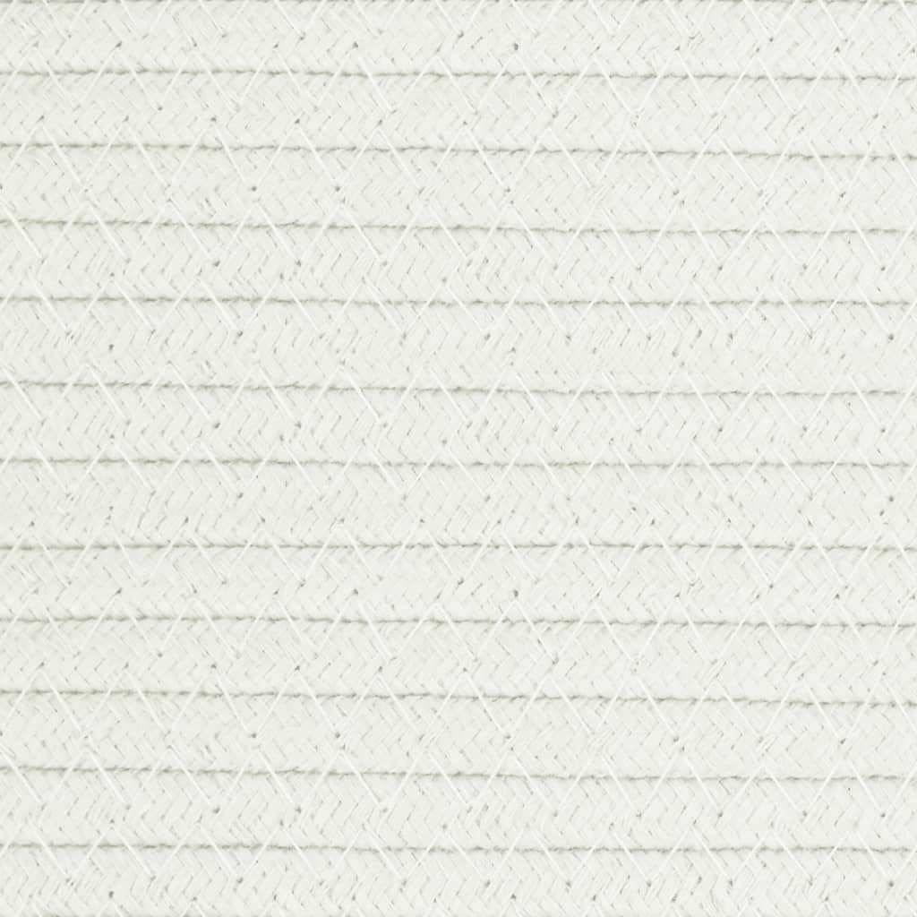 vidaXL Kosz do przechowywania, biały, Ø38x36 cm, bawełna