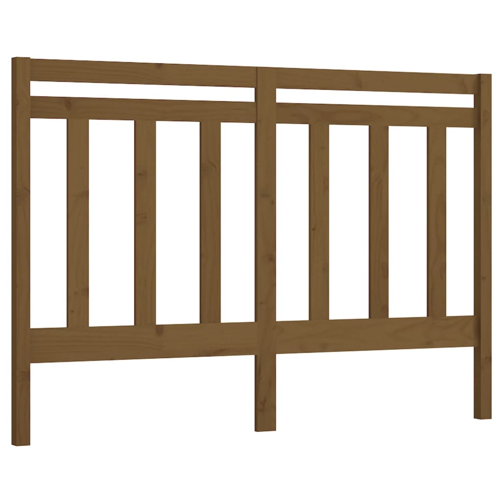 vidaXL Wezgłowie łóżka, brązowe, 146x4x100 cm, lite drewno sosnowe