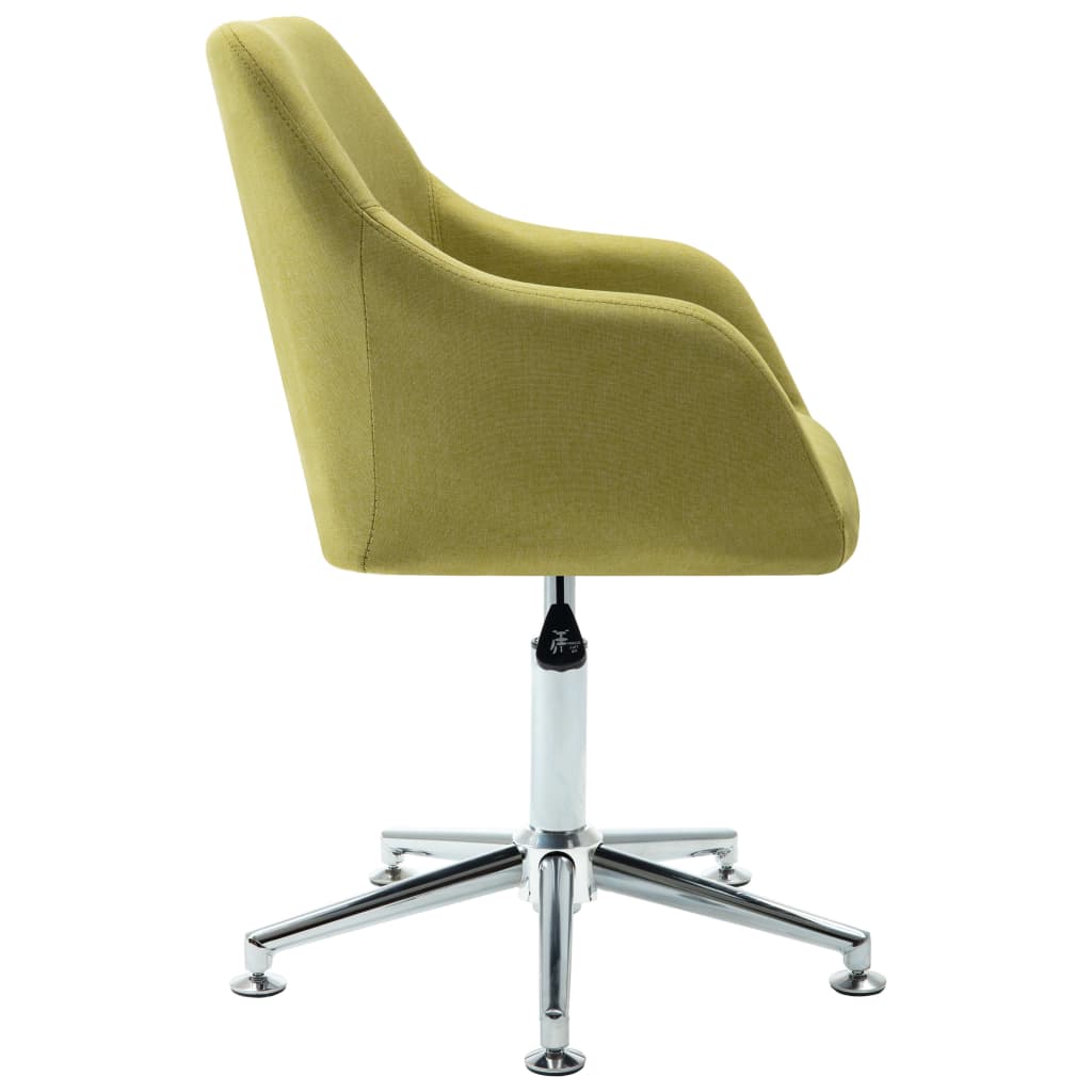 vidaXL Obrotowe krzesło biurowe, zielone, tkanina