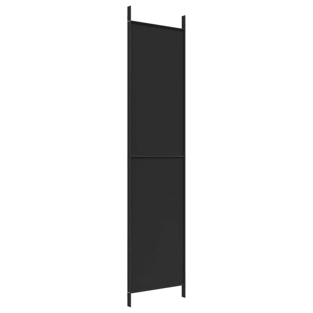 vidaXL Parawan 3-panelowy, czarny, 150x220 cm, tkanina