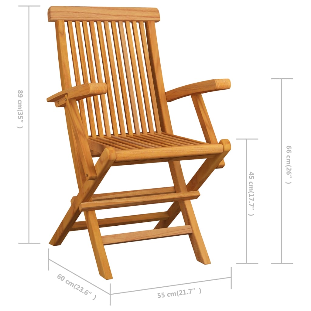 vidaXL Krzesła ogrodowe z zielonymi poduszkami, 2 szt., drewno tekowe