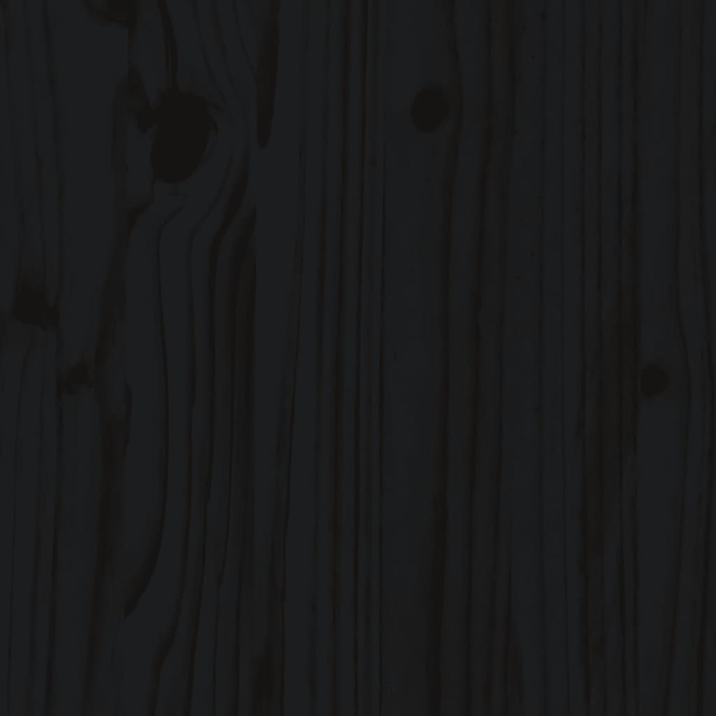 vidaXL Donica ogrodowa, czarna, 40x40x39 cm, lite drewno sosnowe