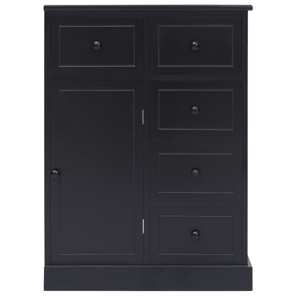 vidaXL Komoda z 10 szufladami, czarna, 113 x 30 x 79 cm, drewniana