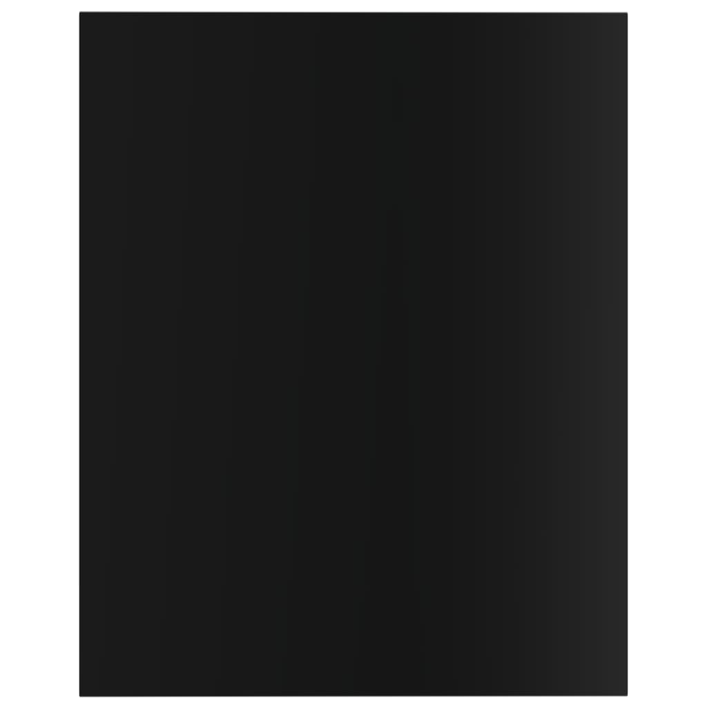 vidaXL Półki na książki, 4 szt., wysoki połysk, czarne, 40x50x1,5 cm