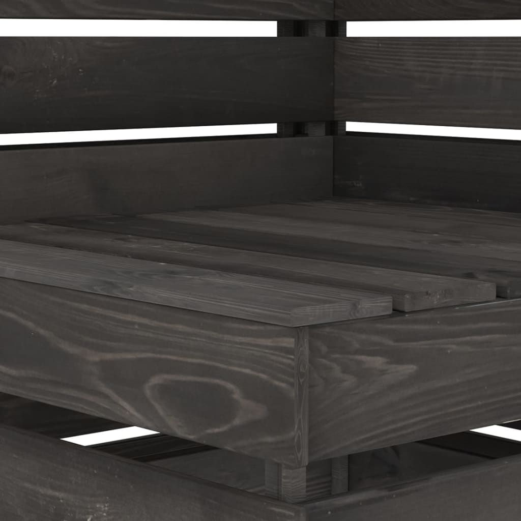 vidaXL Ogrodowa sofa 4-osobowa, impregnowane na szaro drewno sosnowe