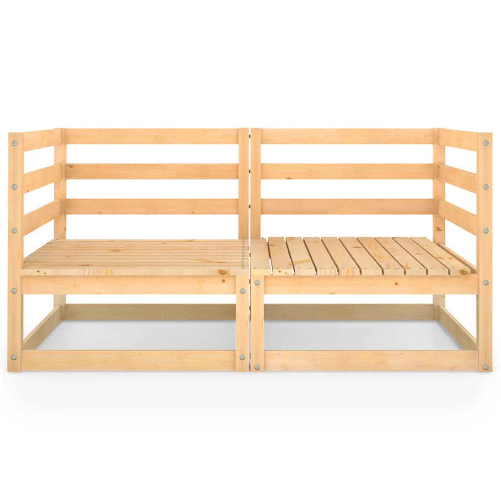 vidaXL 2-osobowa sofa ogrodowa, lite drewno sosnowe