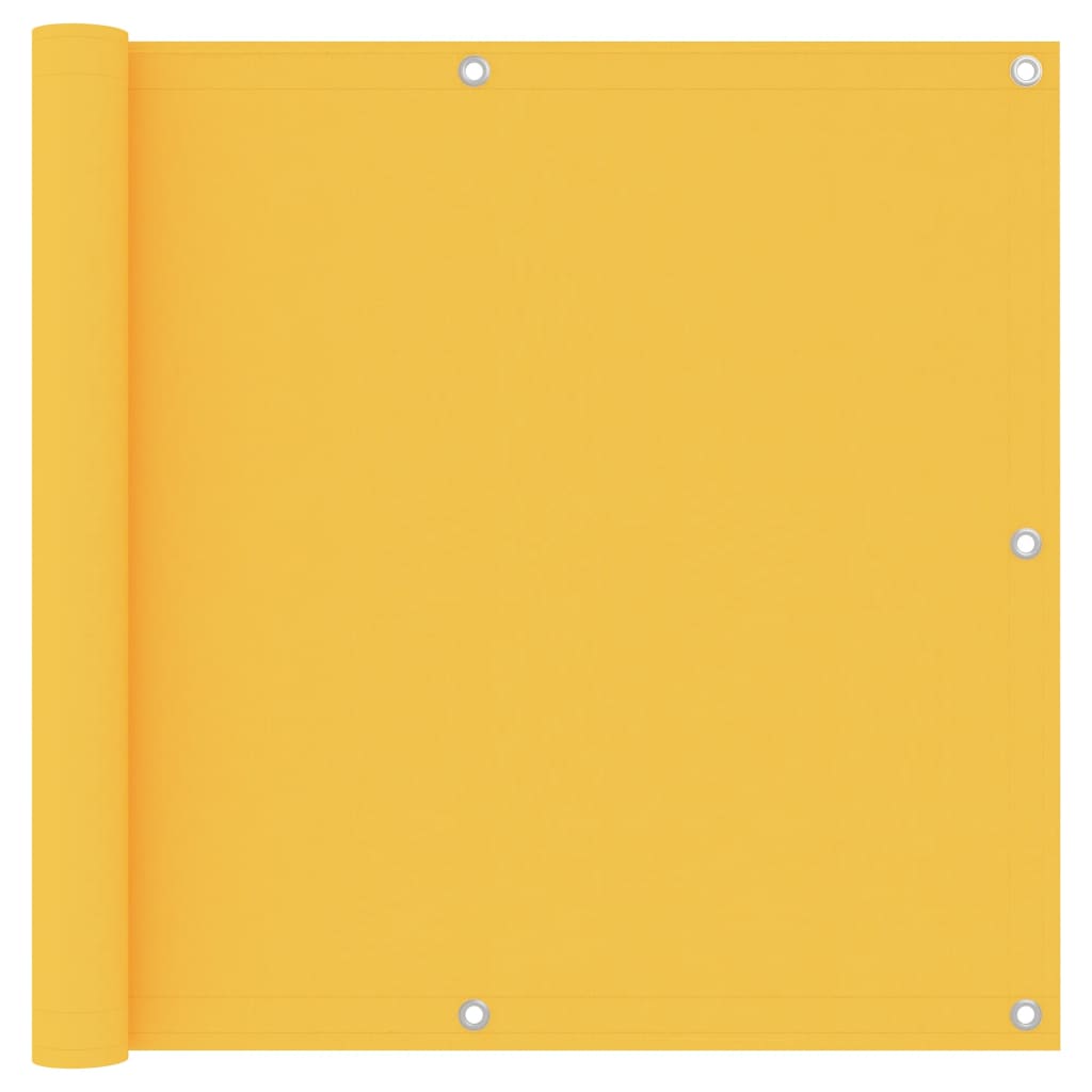 vidaXL Parawan balkonowy, żółty, 90x300 cm, tkanina Oxford