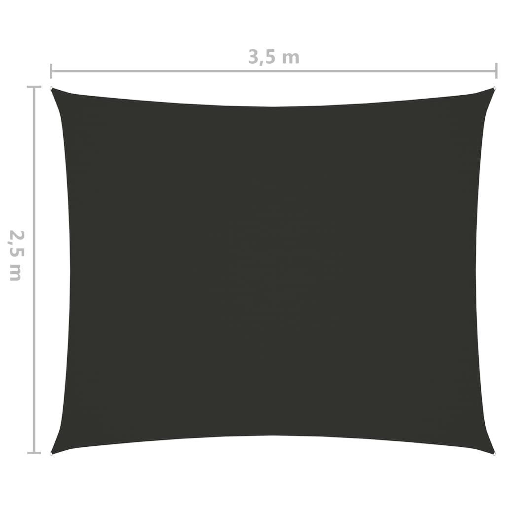 vidaXL Żagiel ogrodowy, tkanina Oxford, prostokąt, 2,5x3,5 m, antracyt