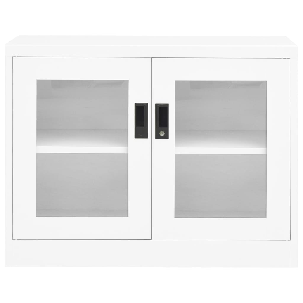 vidaXL Szafa na dokumenty, biała, 90x40x70 cm, stalowa