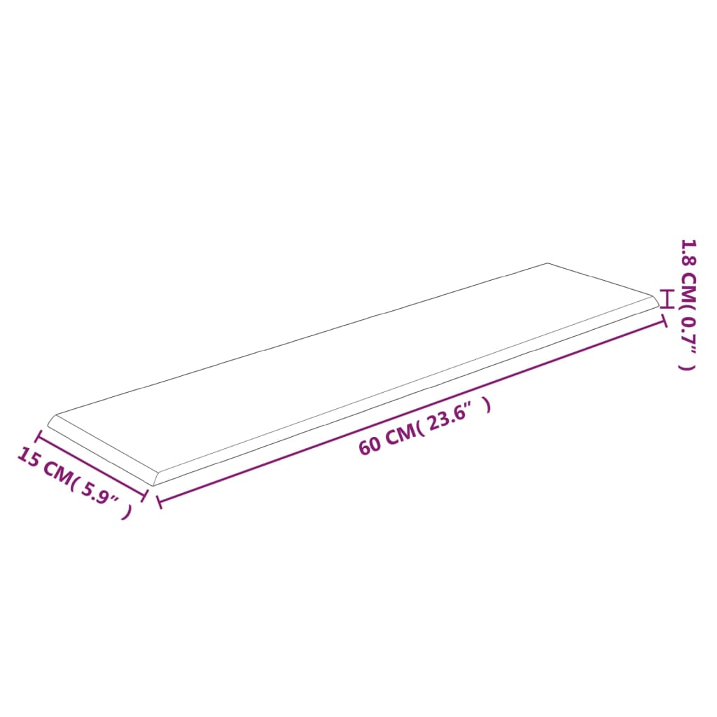 vidaXL Panele ścienne, 12 szt., brązowe, 60x15 cm, tkanina, 1,08 m²
