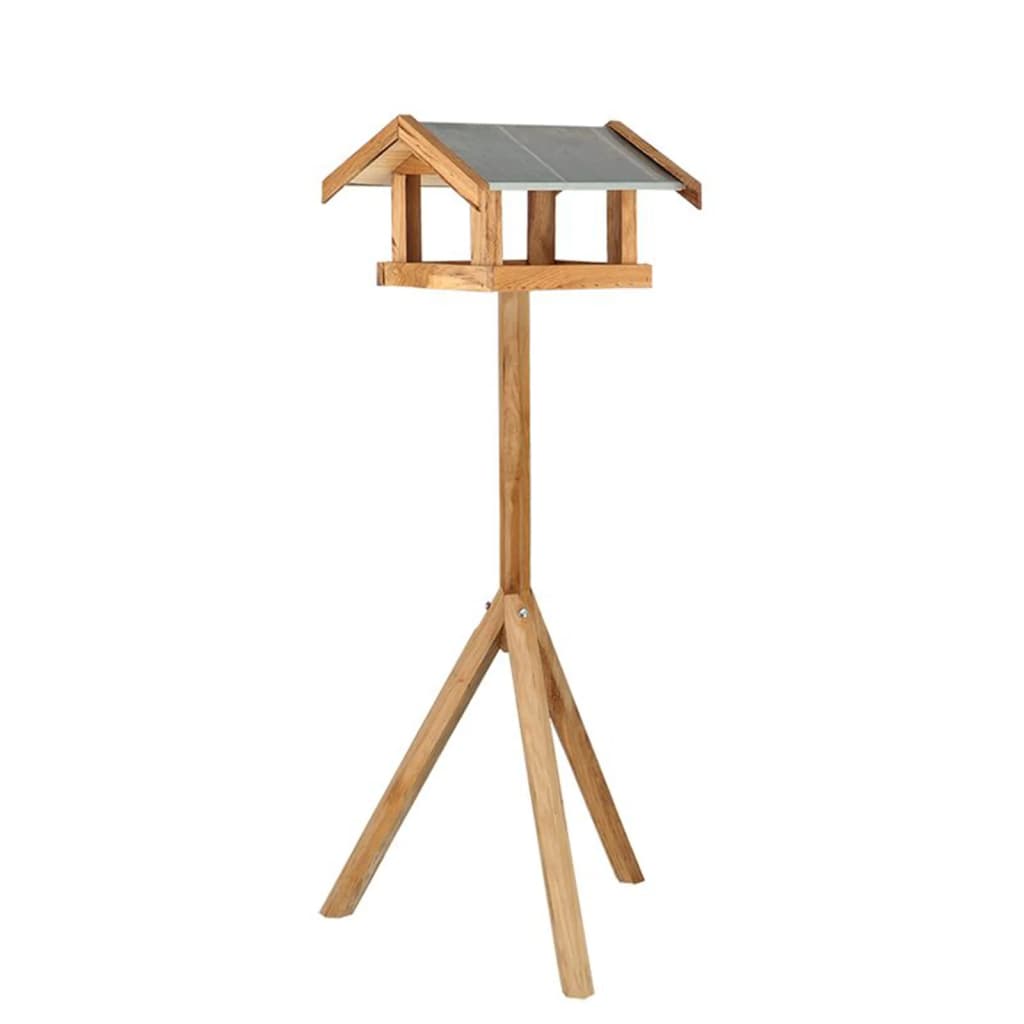 Esschert Design Karmnik dla ptaków z prostokątnym daszkiem, stalowy