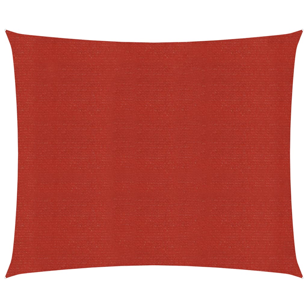 vidaXL Żagiel przeciwsłoneczny, 160 g/m², czerwony, 3,6x3,6 m, HDPE
